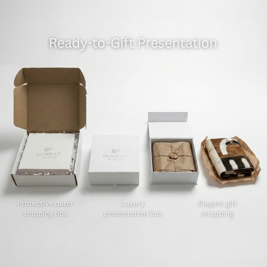 "Big Dome" Luxury Cowhide Prayer Mat | Gift Boxed Set