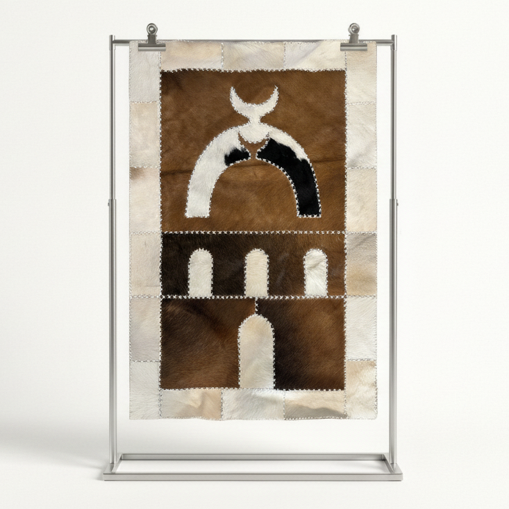 "Twin Moon" Luxury Cowhide Prayer Mat | Gift Boxed Set