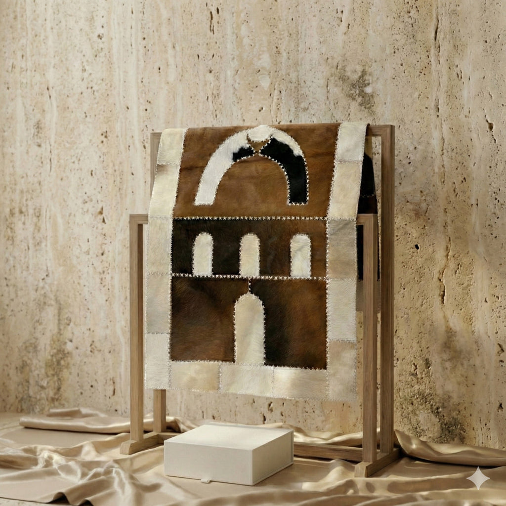 "Twin Moon" Luxury Cowhide Prayer Mat | Gift Boxed Set