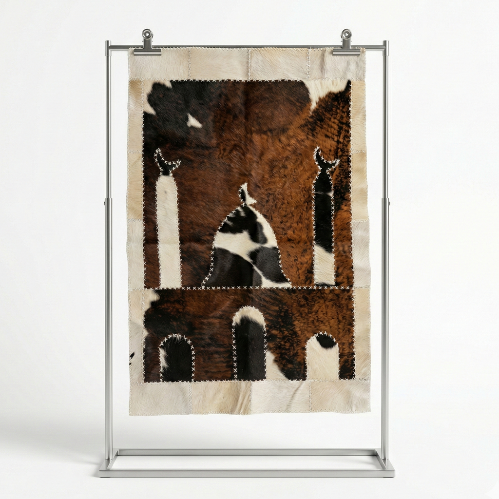 "Twin Minarets" Luxury Cowhide Prayer Mat | Ready-to-Gift Boxed Set