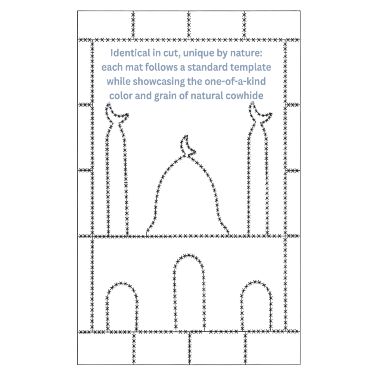 "Twin Minarets" Luxury Cowhide Prayer Mat | Ready-to-Gift Boxed Set